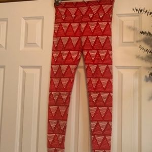 LuLaRoe Valentine Leggings one size
